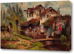   Картина Старая прачечная, Жантилли недалеко от Парижа