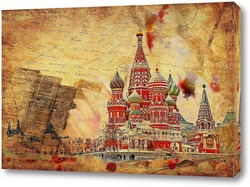   Картина Москва, Храм Василия Блаженного. 
