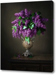   Картина Натюрморт с букетом лиловой сирени