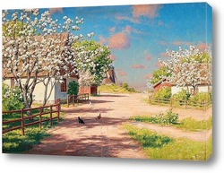  Ферма с цветущими яблонями