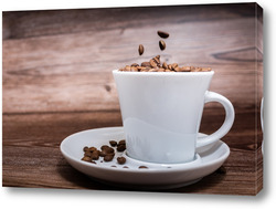   Картина Coffee Cup on brown background