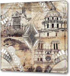   Картина Архитектура Парижа