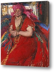   Картина Крестьянка в красном платье