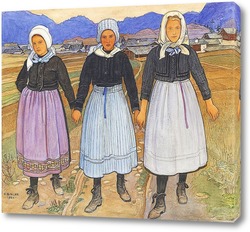   Картина Три девушки, 1920