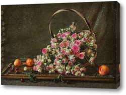   Картина Корзина роз и фрукты