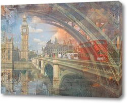   Картина  Биг Бен с мостом