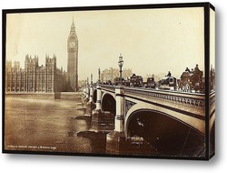    Лондон, Дом Парламента и Вестминстерский мост, 1890