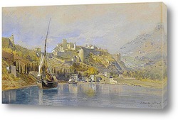   Картина Вид на замок и гавань, Монако