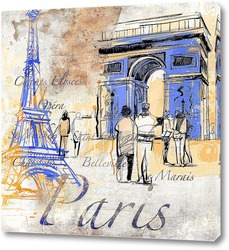   Картина Архитектура Парижа