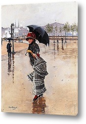    В дождливый день на площаде Конкорд