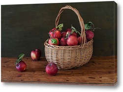  Красные тюльпаны и зелёные яблоки