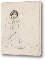   Картина Девушка на корточках, 1911
