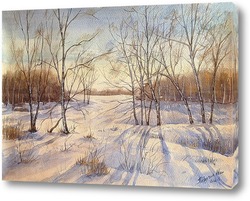   Картина Белорусский снежный лес
