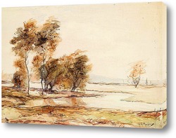   Картина Река и деревья 