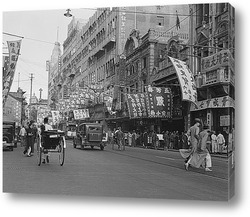  Таймс Сквер в дождливую ночь.Май 1952г.