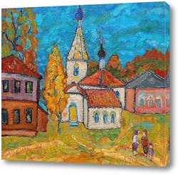  Картина Пейзаж с церковью