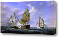    Морской бой между французским фрегатом Канонир и английским кора