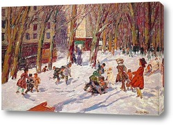   Картина Зима в парке 