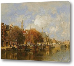   Картина Вид на канал Амстердам