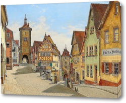   Картина Вид на улицу из Ротенбурга-на-Таубере