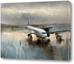   Картина Шереметьево. Нелётная погода. SVO. Gate 14