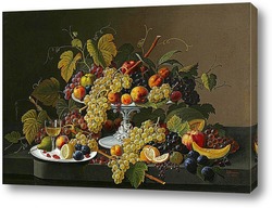    Натюрморт с фруктами и вином