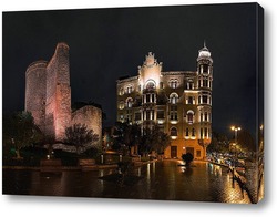   Картина Девичья башня. Ночной Баку