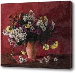   Картина Разноцветье хризантем