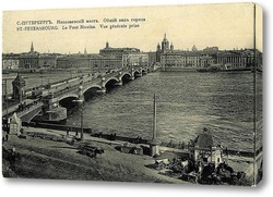   Картина Николаевский мост. Общий вид города.