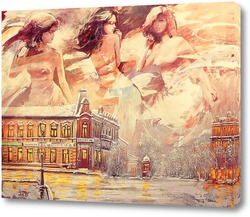   Картина Зимняя аллея