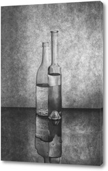   Картина Черно-белый натюрморт с бутылками