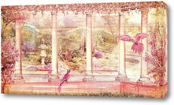   Картина Панорама цветущего сада