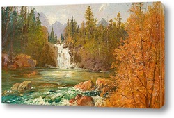   Картина Водопад на реке Красный Орел