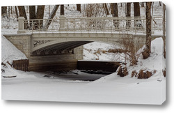   Картина Белый мост в парке.