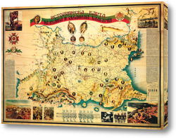   Картина Карта Велика и обединена България 