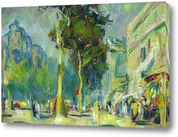   Картина С. Герасимов Улица в Париже 1956 (авторская копия)
