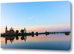  The temple of Nicholas the Wonderworker on the bank of the river..	