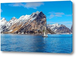  Картина Парусная яхта в Арктике