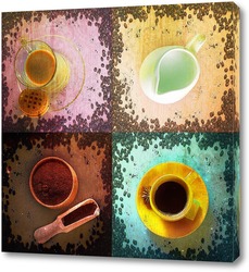  coffee Cup on marble background	