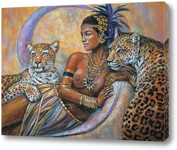    Девушка с леопардами
