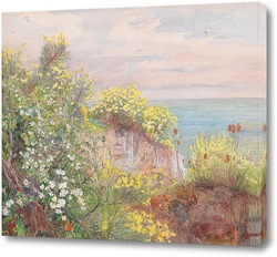   Картина Цветы на берегу моря