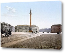   Картина  Дворцовая площадь и Александровская колонна в Санкт-Петербурге (Россия)