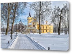   Картина В Павловске зима. Крепость Бип в парке Мариенталь.