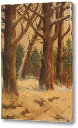  Картина лес зимой