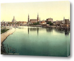   Картина Старый город, Дрезден, Саксония, Германия 1890-1900 гг