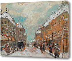   Картина Зимняя уличная сцена