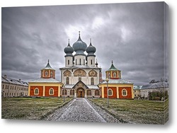   Картина Главный храм Тихвинского монастыря.Вид спереди.
