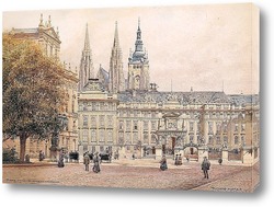    Картина художника XIX-XX веков, пейзаж, город