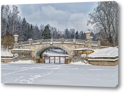   Картина Зима в Павловске. Висконтиев мост.