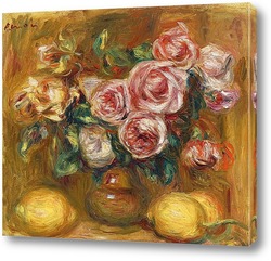    Натюрморт с розами и лимонами
